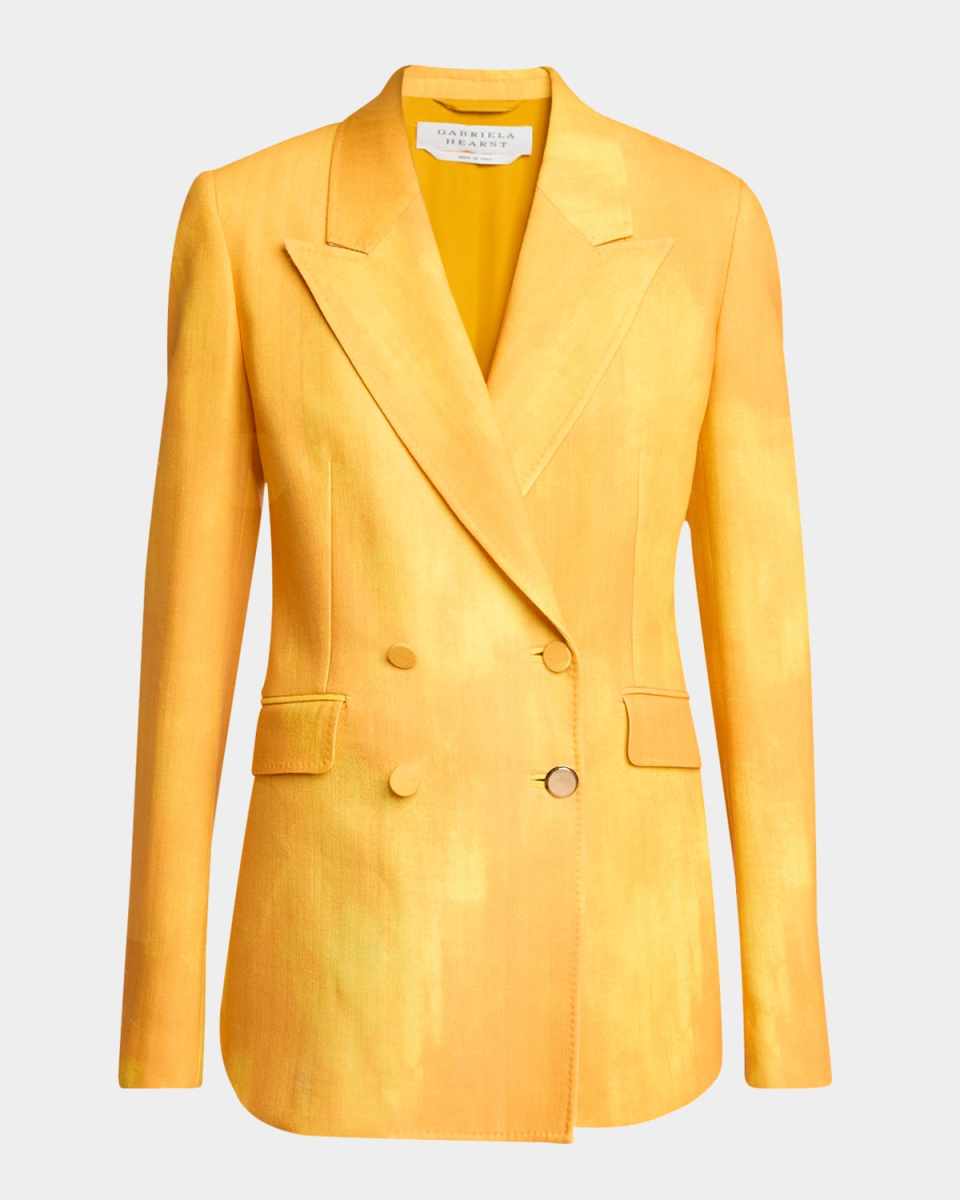 Angela Double-Breasted Wool Blazer